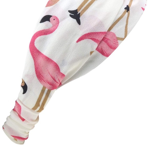 Boho style twist headband (Flamingo) - Picture 2 of 3